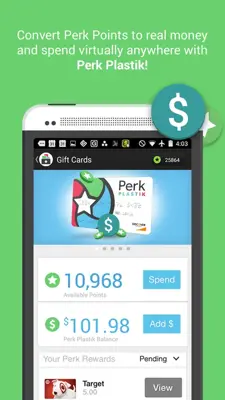 Perk Wallet android App screenshot 1